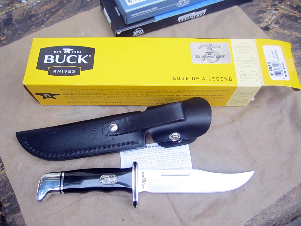 Buck Knives 0119 Special Fixed Blade Knife with Leather Sheath - 75th Anniversary Edition (กล่องกระดาษหาสะสมอยากแล้วครับ)
