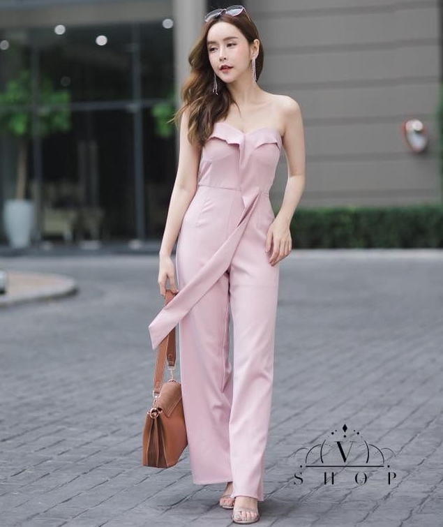 ชุดไปงานแต่งงานสีชมพู ชุดออกงานสีชมพู