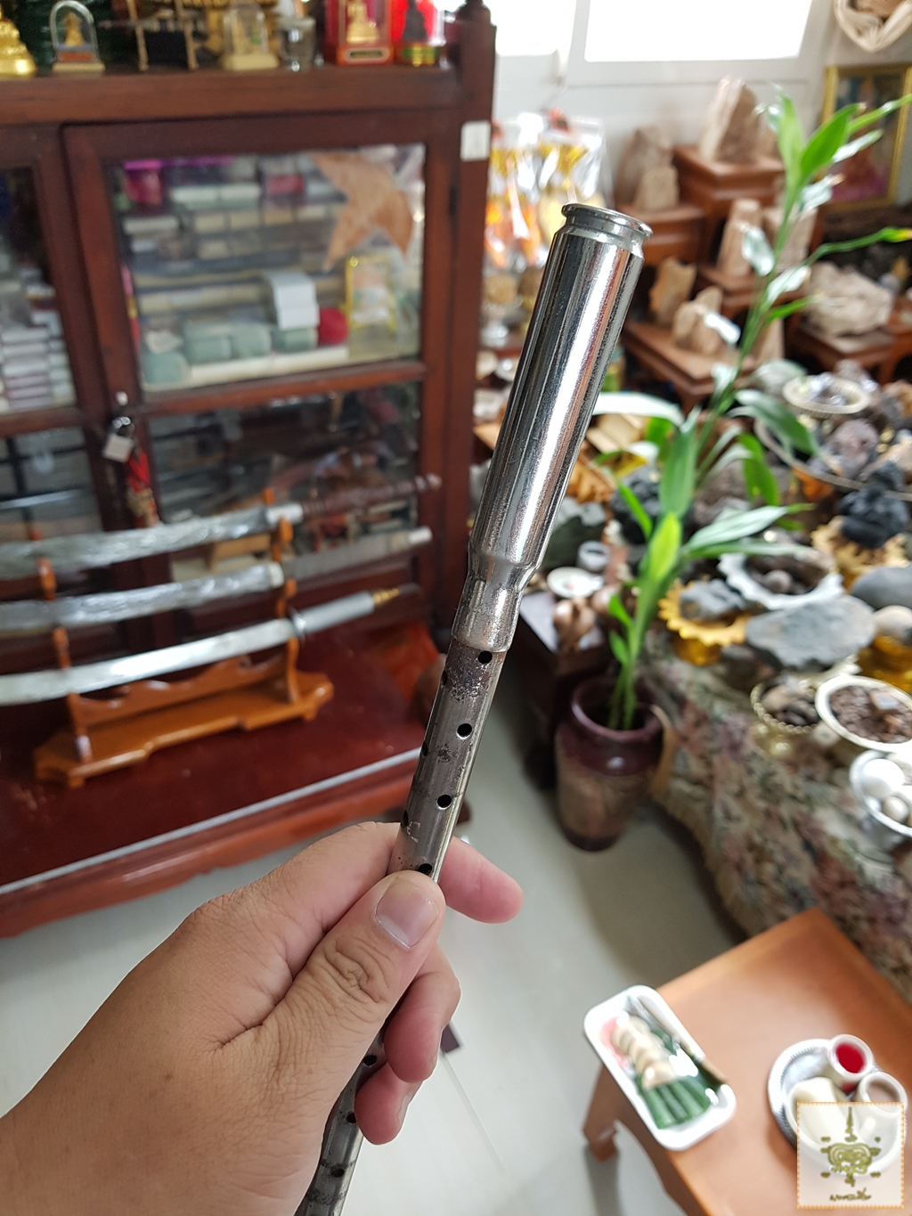 ไม้ตะพด หัวลูกกระสุนปืน สีเงิน