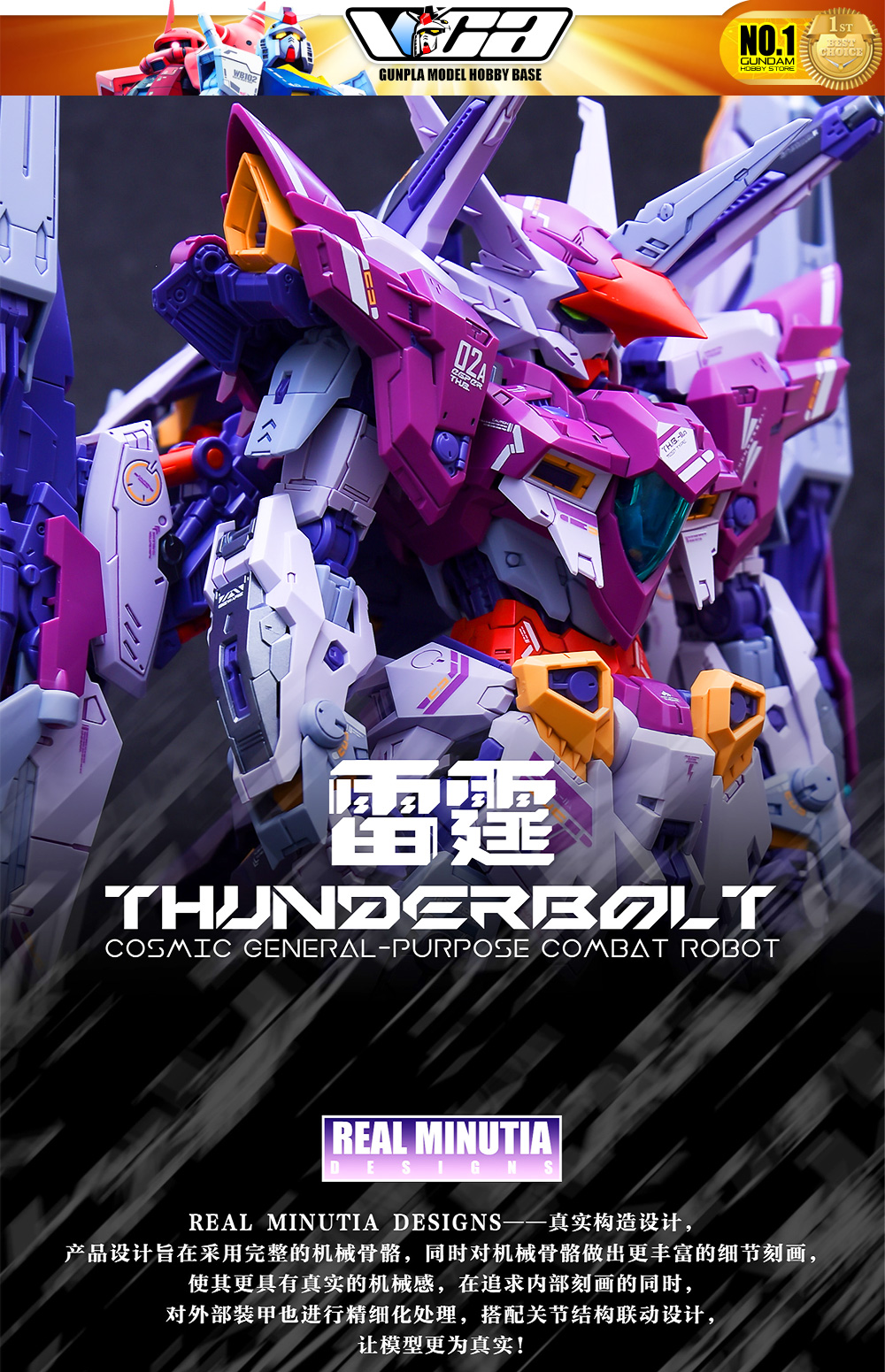 Infinite Dimension 无限新星 InEra+ x RMD Thunderbolt 雷霆 Plastic Model Toy VCA Gundam Thailand
