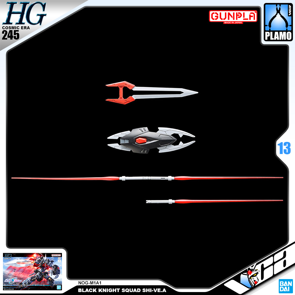 Bandai Gunpla High Grade Cosmic Era HG Black Knight Squad Shi-ve.A Model Action Toy Kit VCA Gundam Thailand