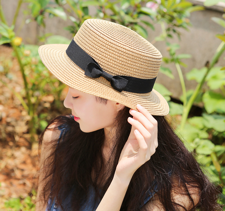 หมวกปีกทรงเค้กสีน้ำตาล หมวกสาน ใส่ชิค ๆ รับหน้าร้อน ใส่เที่ยวทะเลสวยๆ