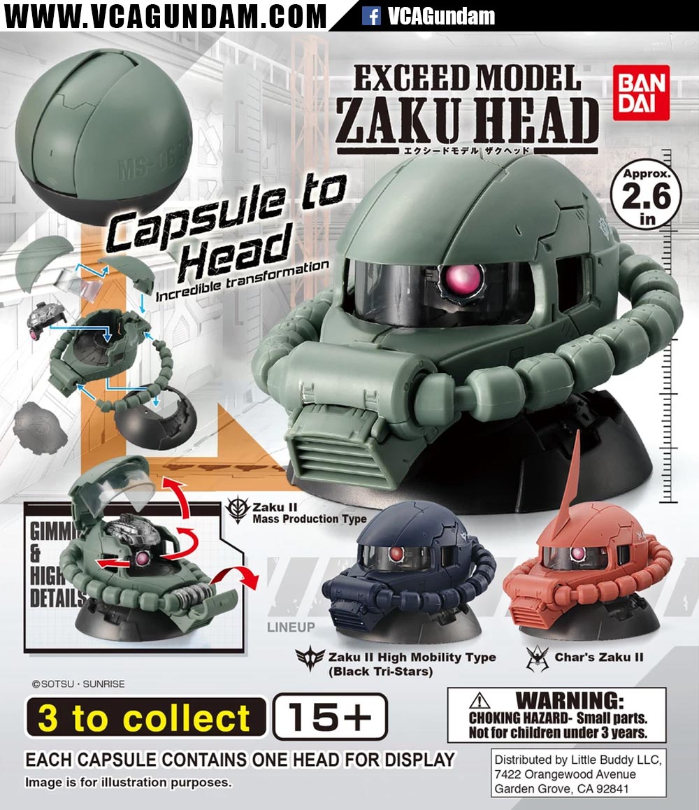 Exceed Model Zaku Head Collection 1 EXM1 MS-06S ZAKU II ซาคุ 2