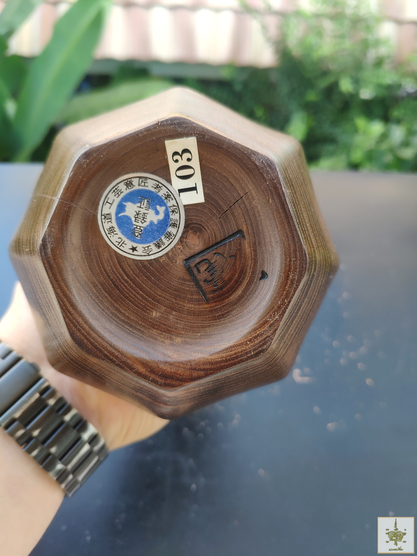 แจกันไม้เหลี่ยม งานญี่ปุ่น