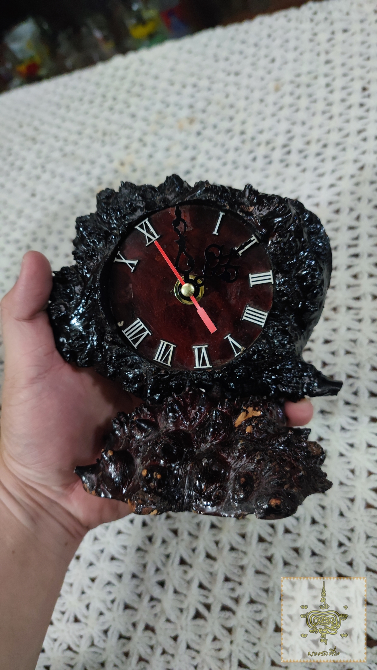 นาฬิกาปุ่มไม้ มะค่า 8