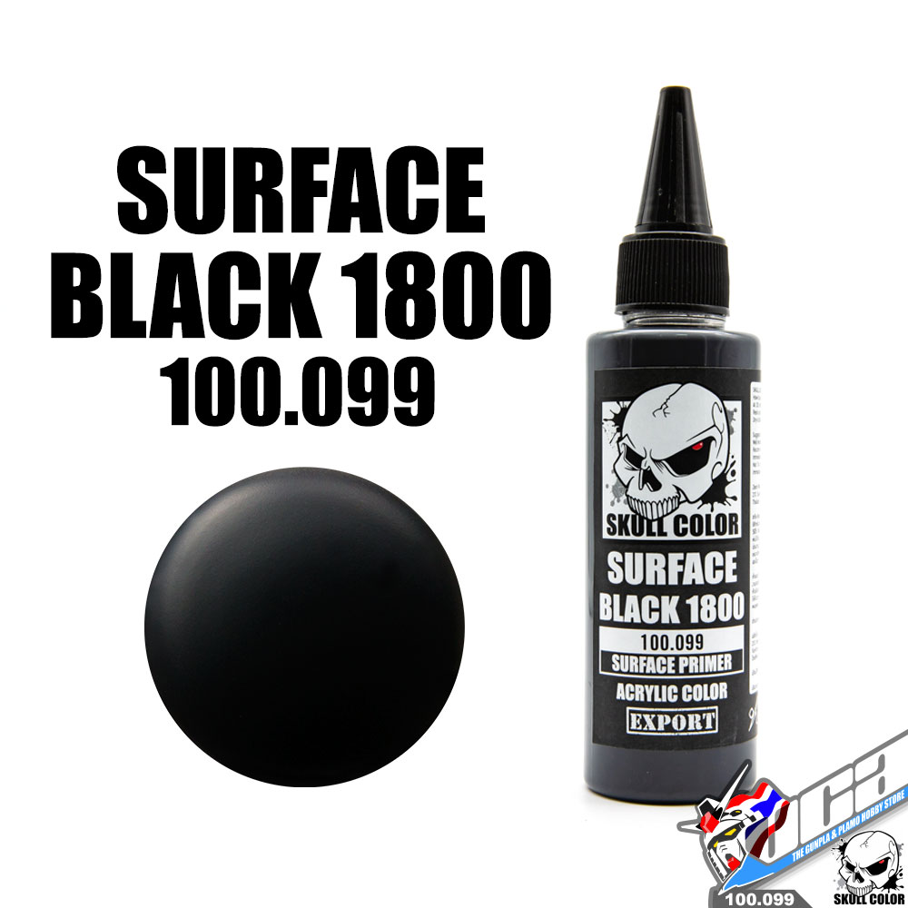 SKULL COLOR 100.099 SURFACE BLACK 1800 ACRYLIC 60ML (SURFACE PRIMER) สีอะครีลิกสำหรับพลาสติก โมเดล