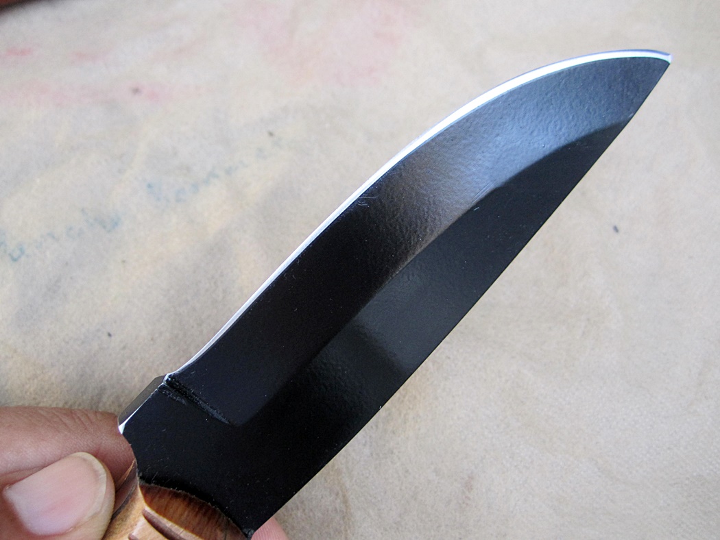 มีด ALONZO KNIVES USA CUSTOM HANDMADE SKINNER POWDER COATED 1095 STEEL KNIFE 717