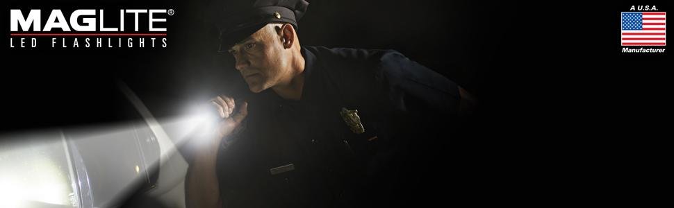ไฟฉาย Maglite ML300L LED 2-Cell D Flashlight, Black USA