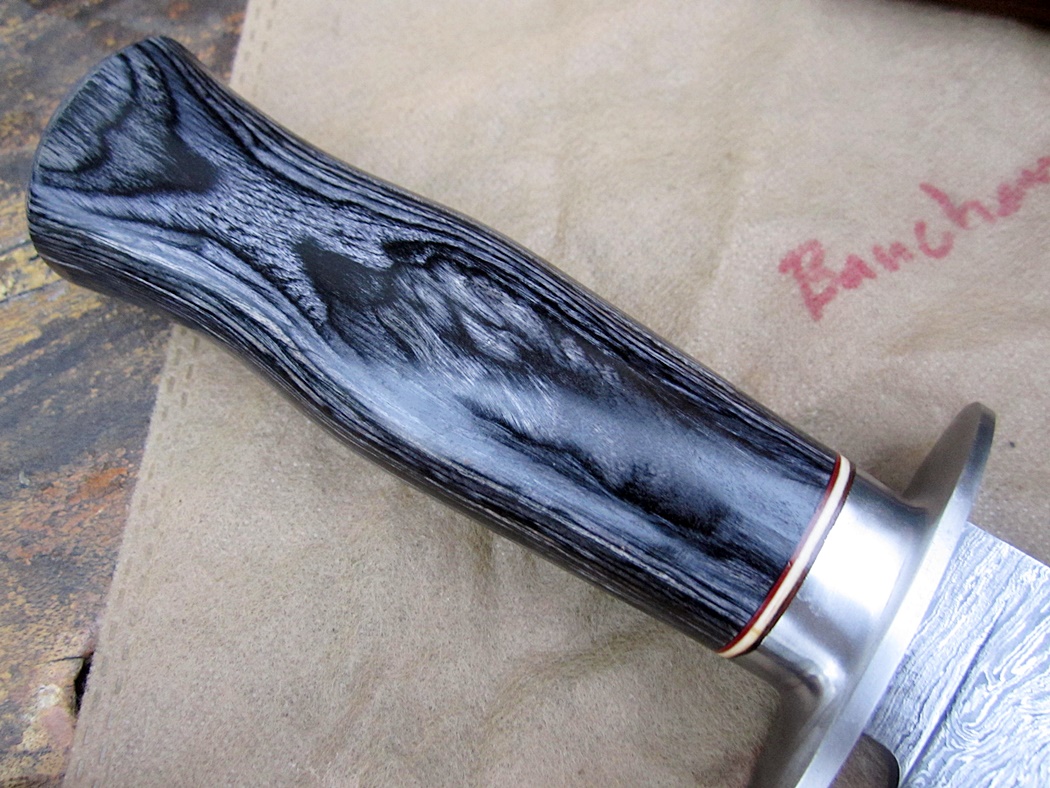 มีดเดินป่าJohn Smith's Custom Handmade Damascus Steel Bowie Knife Hunting Camping Tactical จากประเทศ UK. (C5)