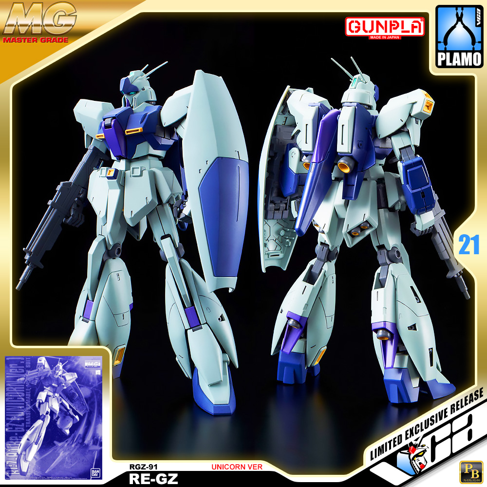 PREMIUM PB BANDAI GUNPLA MASTER GRADE MG 1/100 RGZ-91 RE-GZ UNICORN VER ประกอบ หุ่นยนต์ โมเดล กันดั้ม กันพลา ของเล่น VCA GUNDAM