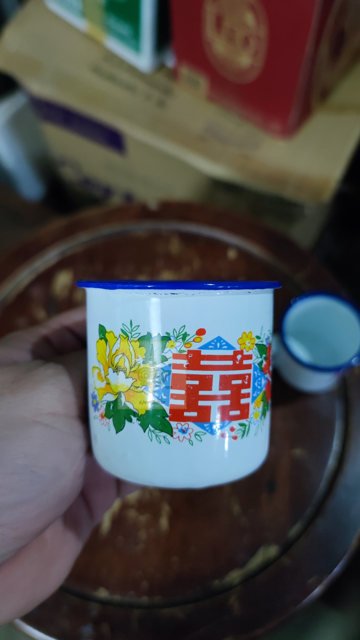 แก้วกาแฟสังกะสีเคลือบ ชุด 4 ใบแก้วกาแฟสังกะสีเคลือบ ชุด 4 ใบ