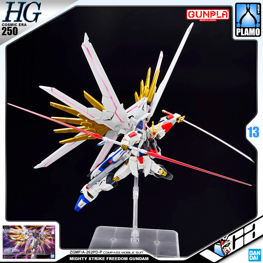 Bandai Gunpla High Grade HG Mighty Strike Freedom Gundam Plastic Model Action Toy Kit VCA Thailand