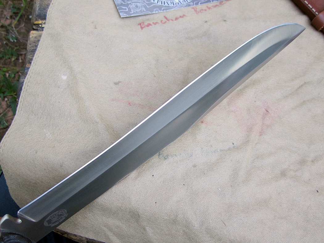 มีดเหล็กd2 IPAK CFK Custom Handmade D2 LARGE Bushcraft BUG-OUT-BAG Survival Machete Knife