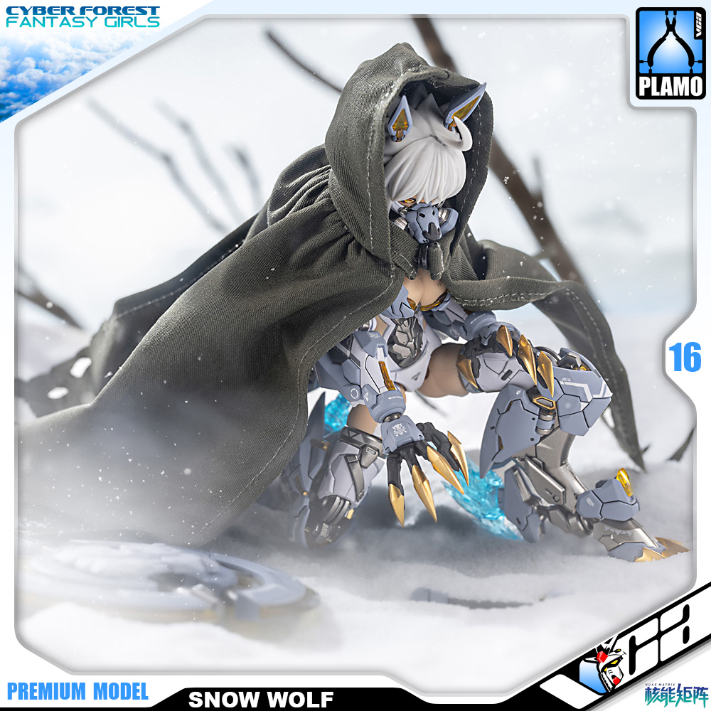 Nuke Matrix® Plastic Model Kit Cyber Forest Fantasy Girls MAD WOLF CAROLINA ROLPHE