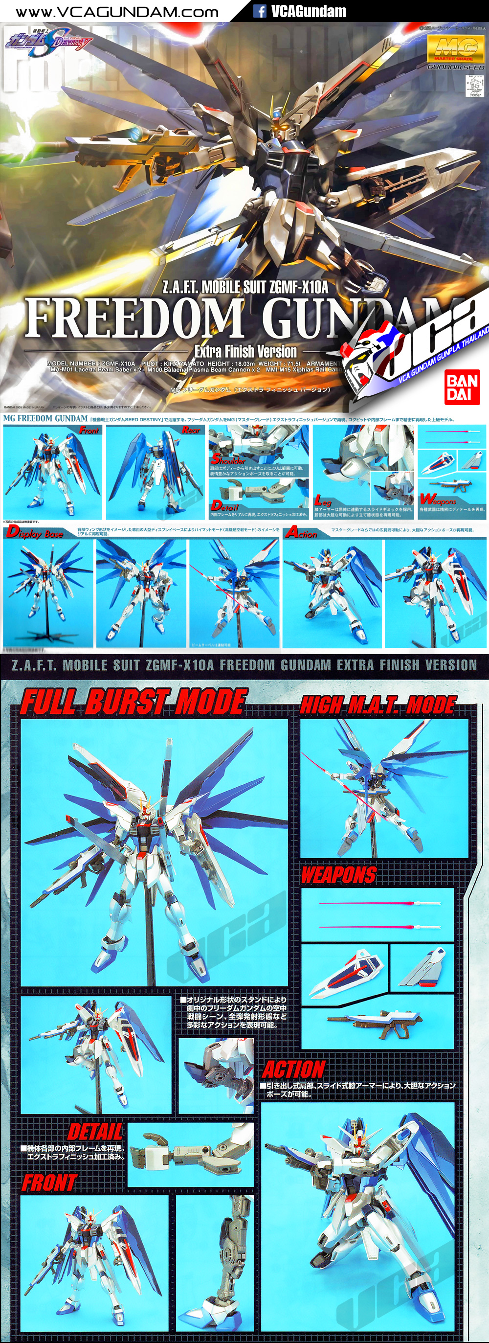 MG FREEDOM GUNDAM EXTRA FINISH VERSION ฟรีดอม กันดั้ม