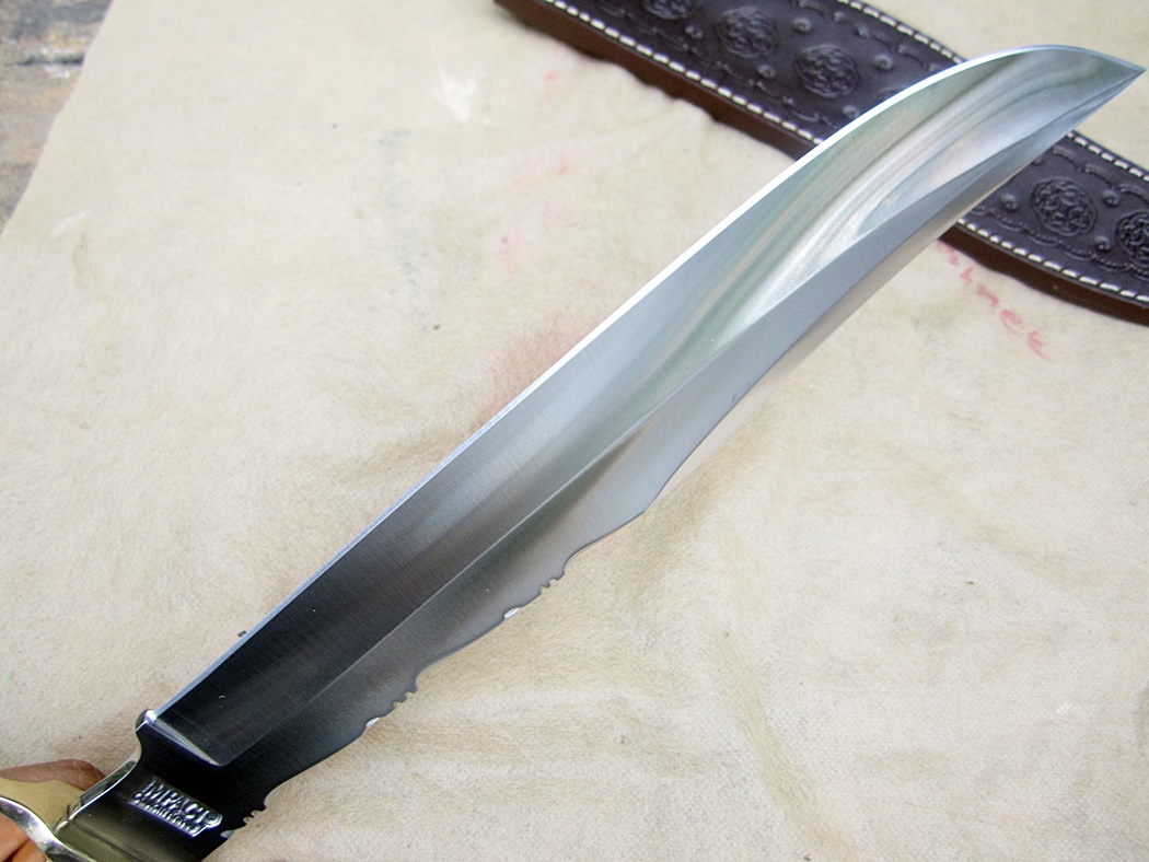 มีดเหล็กD2 UK HAND MADE BY IMPACT CUSTOM D2 BOWIE KNIFE