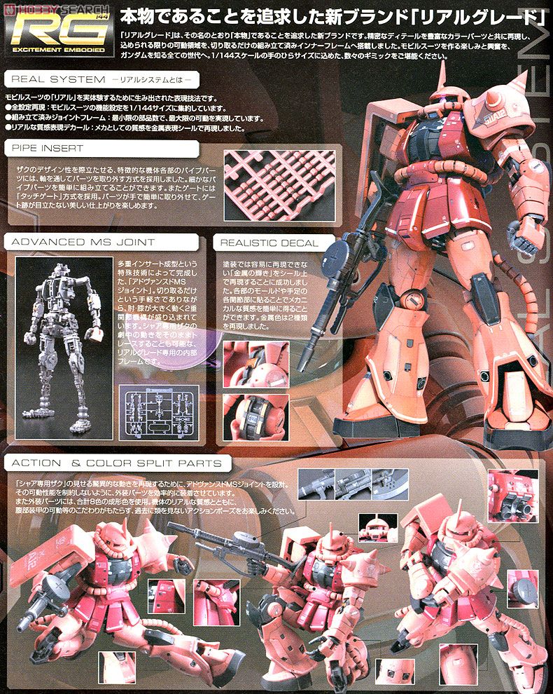 4543112655110 RG MS-06S ZAKU II Instruction Manual