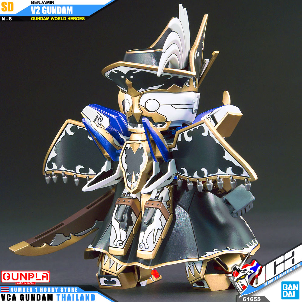 BANDAI GUNPLA SD GUNDAM WORLD HEROES SDW BENJAMIN V2 GUNDAM โมเดล กันดั้ม กันพลา VCA GUNDAM