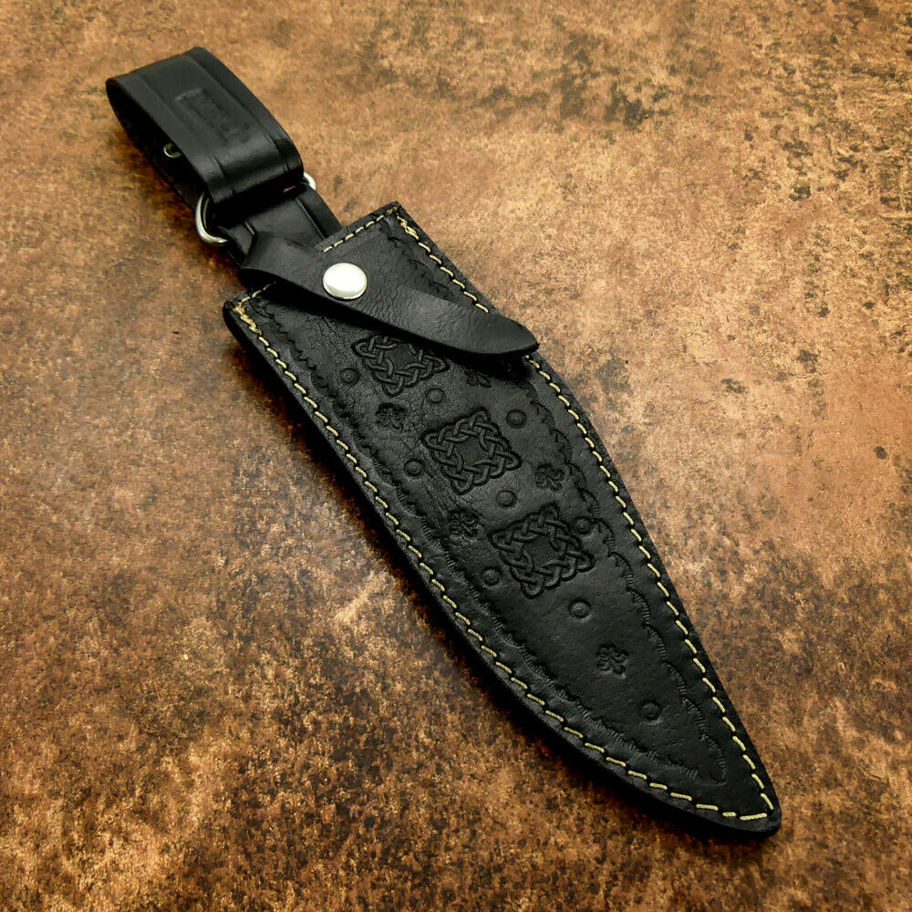 IMPACT CUTLERY RARE CUSTOM D2 BOWIE KNIFE BULL HORN HANDLE