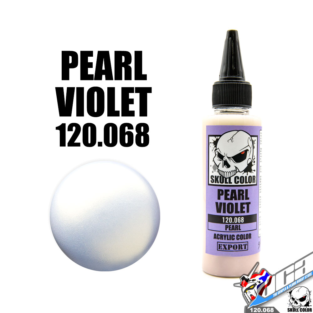 SKULL COLOR 120.068 PEARL VIOLET ACRYLIC COLOR 60ML (PEARL) สีอะครีลิกสำหรับพลาสติก โมเดล