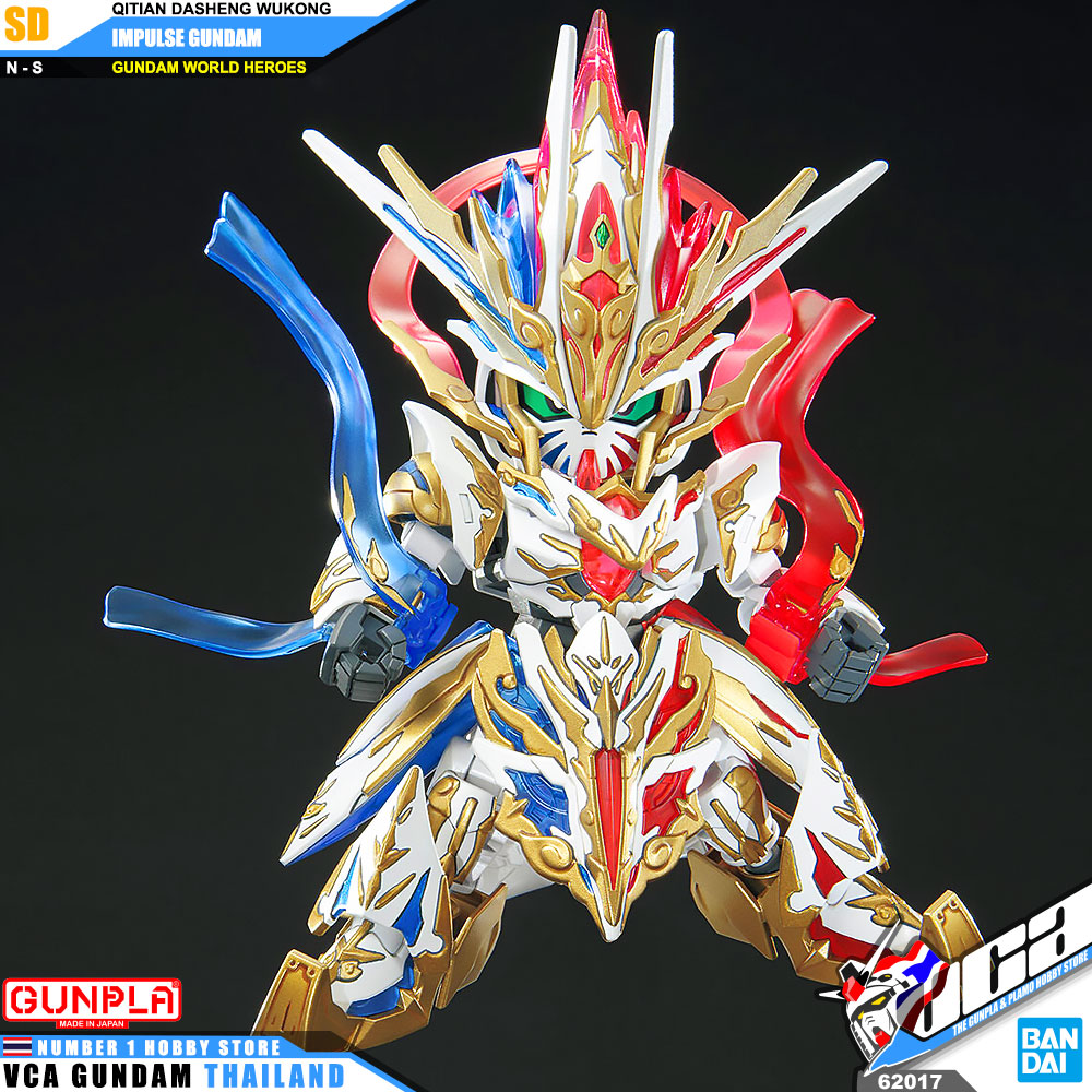 BANDAI GUNPLA SD GUNDAM WORLD HEROES SDW QITIAN DASHENG WUKONG IMPULSE GUNDAM DOUZHAN SHENGFO โมเดล กันดั้ม กันพลา VCA GUNDAM