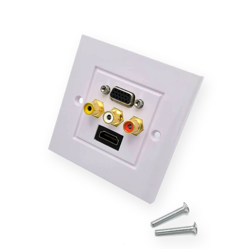 KEN : IW-840L HDMI (L type) , VGA , AV (RCA) WALL PLATE