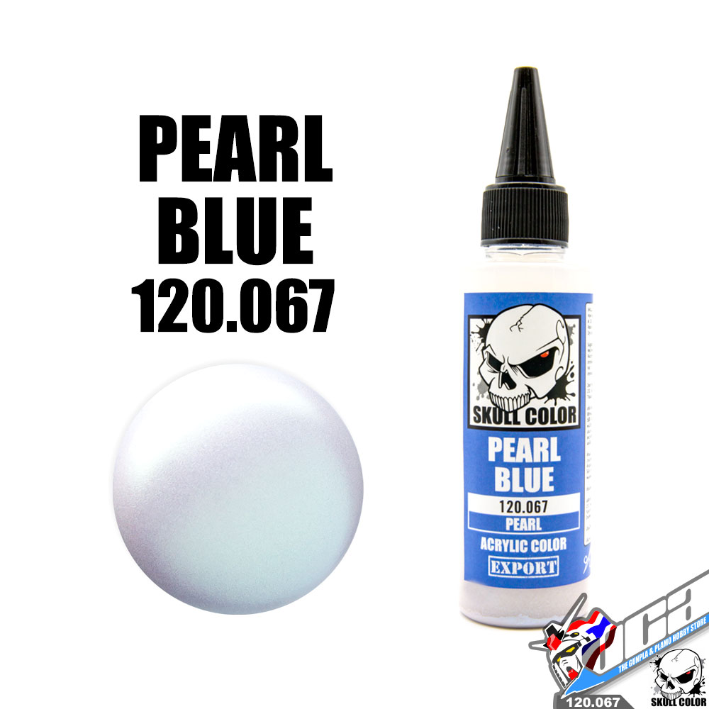 SKULL COLOR 120.067 PEARL BLUE ACRYLIC COLOR 60ML (PEARL) สีอะครีลิกสำหรับพลาสติก โมเดล