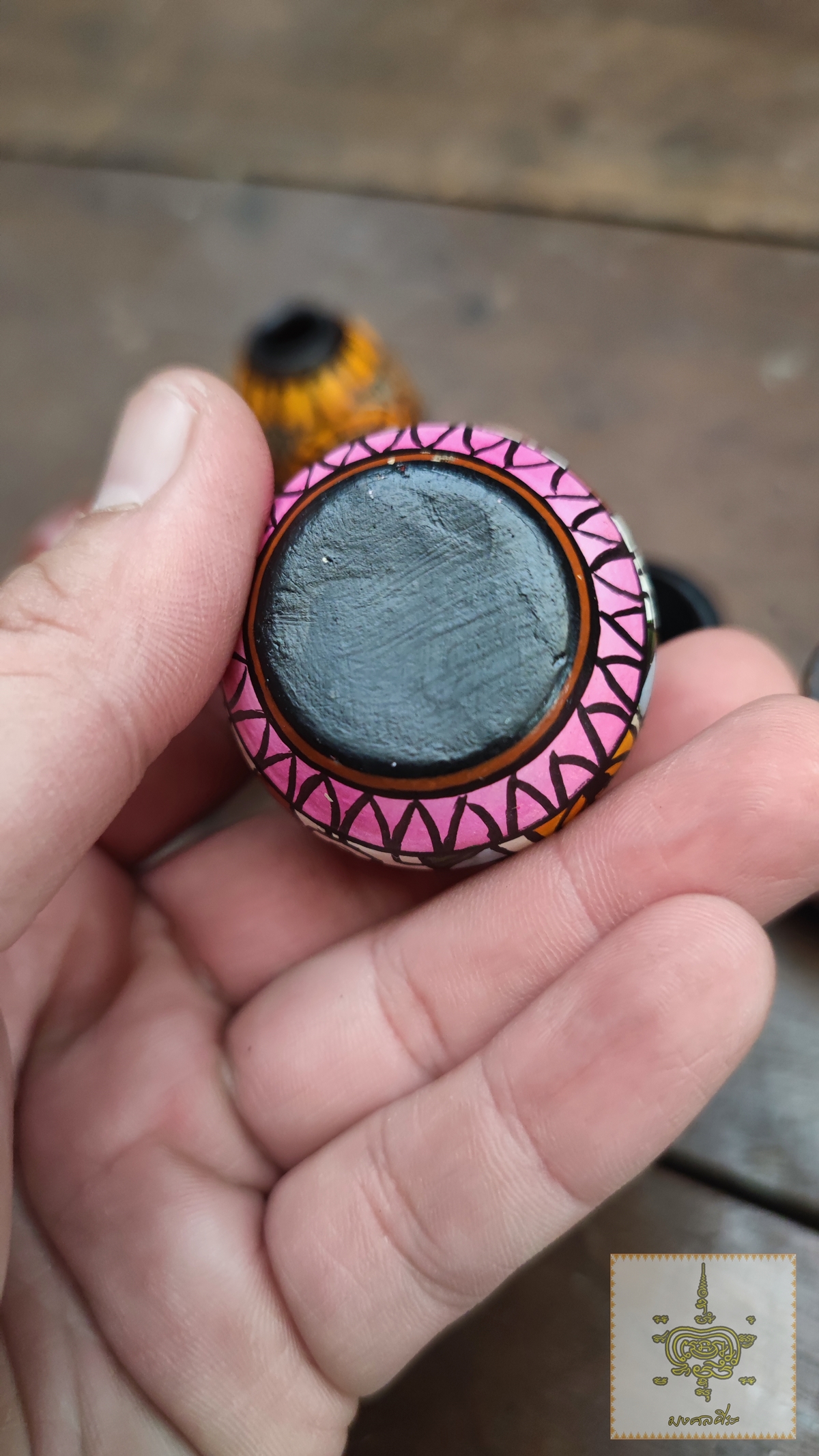 แจกันดินเผา เขียนสี ขนาดจิ๋ว