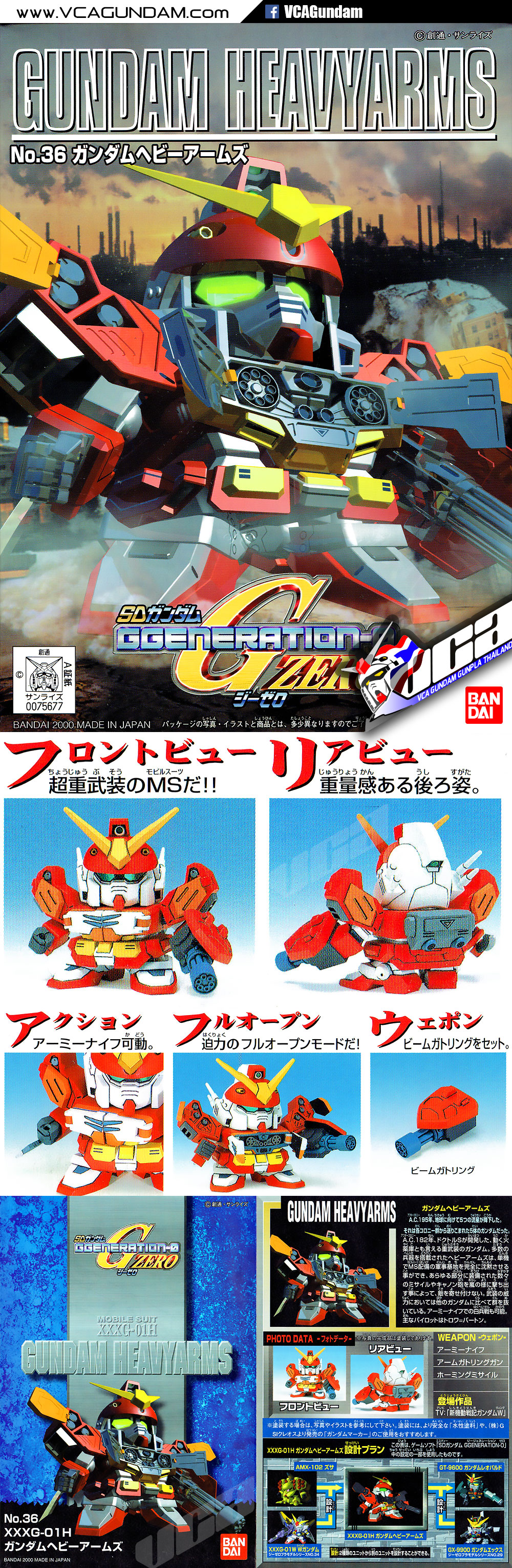 SD BB36 GUNDAM HEAVYARMS กันดั้ม เฮฟวี่อาร์มส