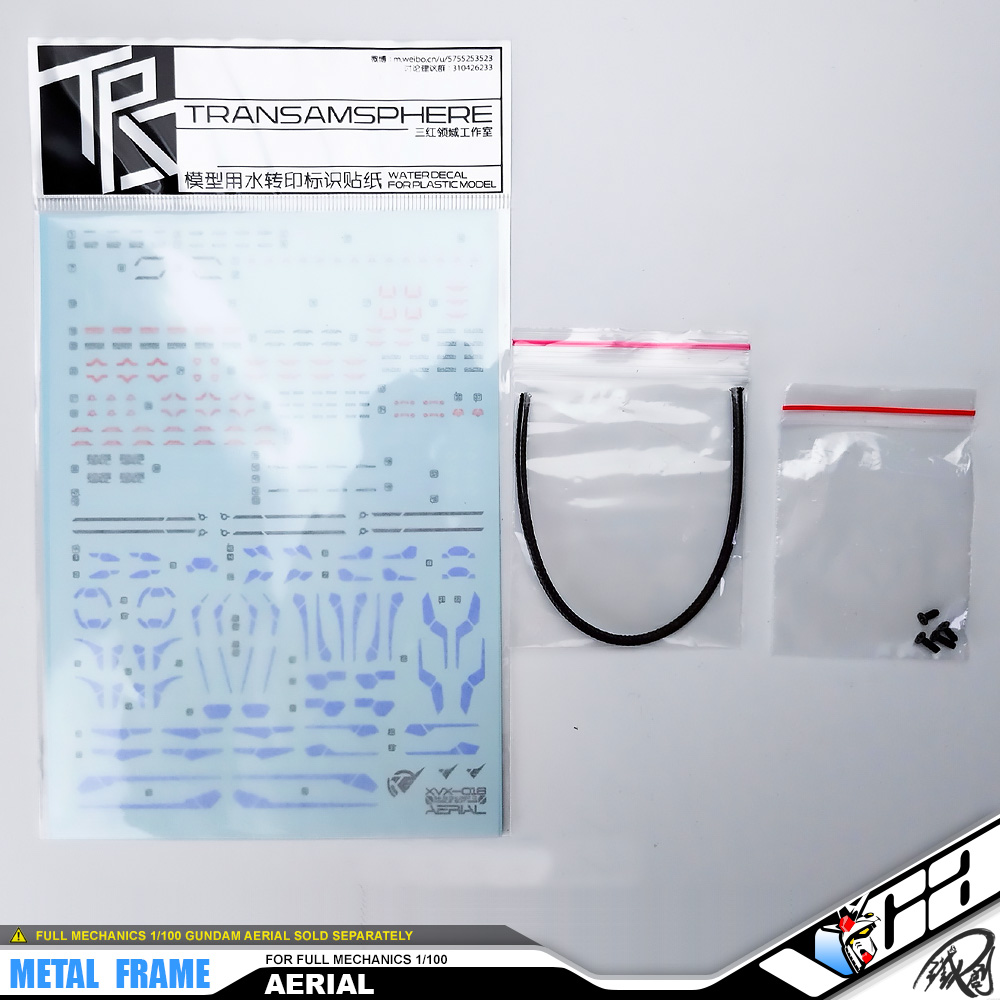 Iron Toys 铁创模型 Metal Structure Inner Frame Parts for Full Mechanics 1/100 FM Gundam Aerial Upgrade Parts VCA Bangkok Thailand