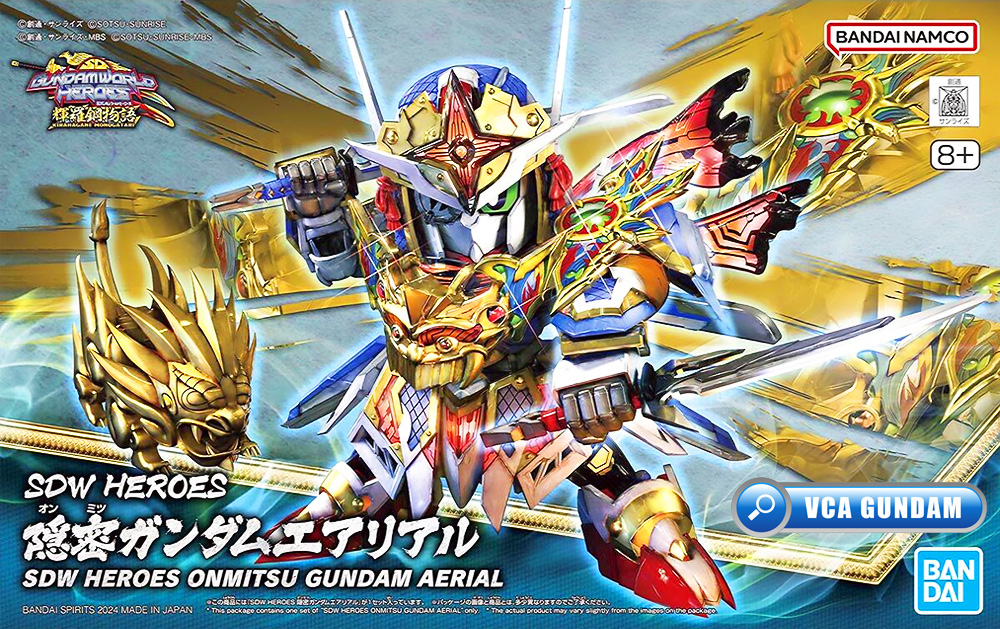 Bandai Gunpla SD World Heroes Onmitsu Gundam Aerial Plastic Model Action Toy Kit VCA Thailand