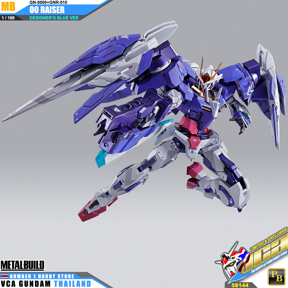 Premium Bandai Tamashii Nations Metal Build GN-0000+GNR-010 00 RAISER DESIGNER'S BLUE VER ดับเบิล โอ ไรเซอร์