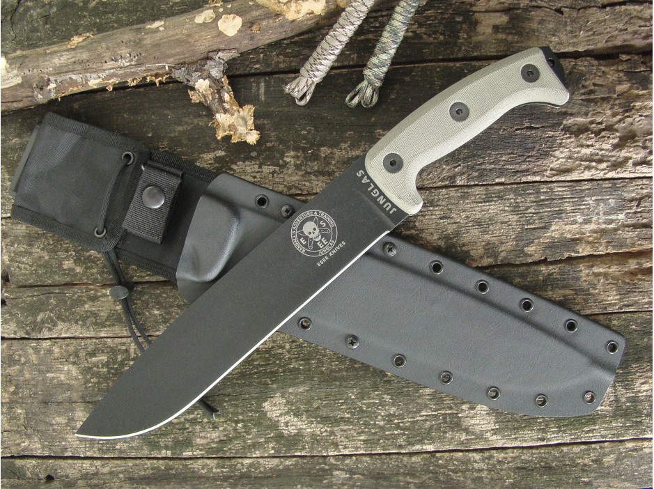 มีดESEE Knives: ESEE-JUNGLAS, Black Plain