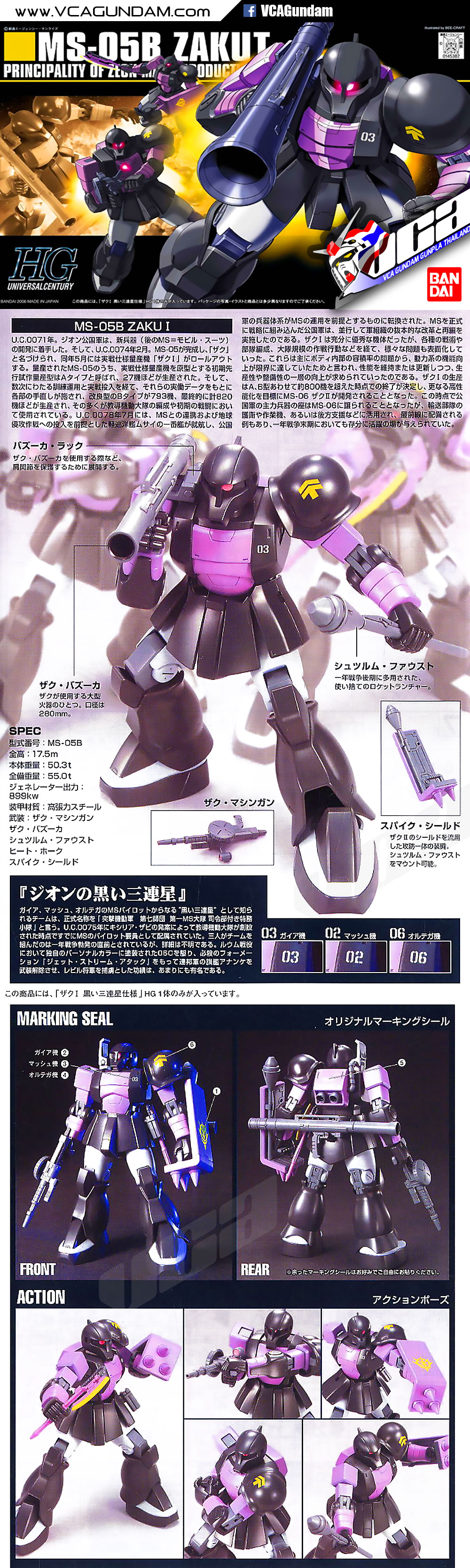 HG MS-05B ZAKU I ซาคุ 1