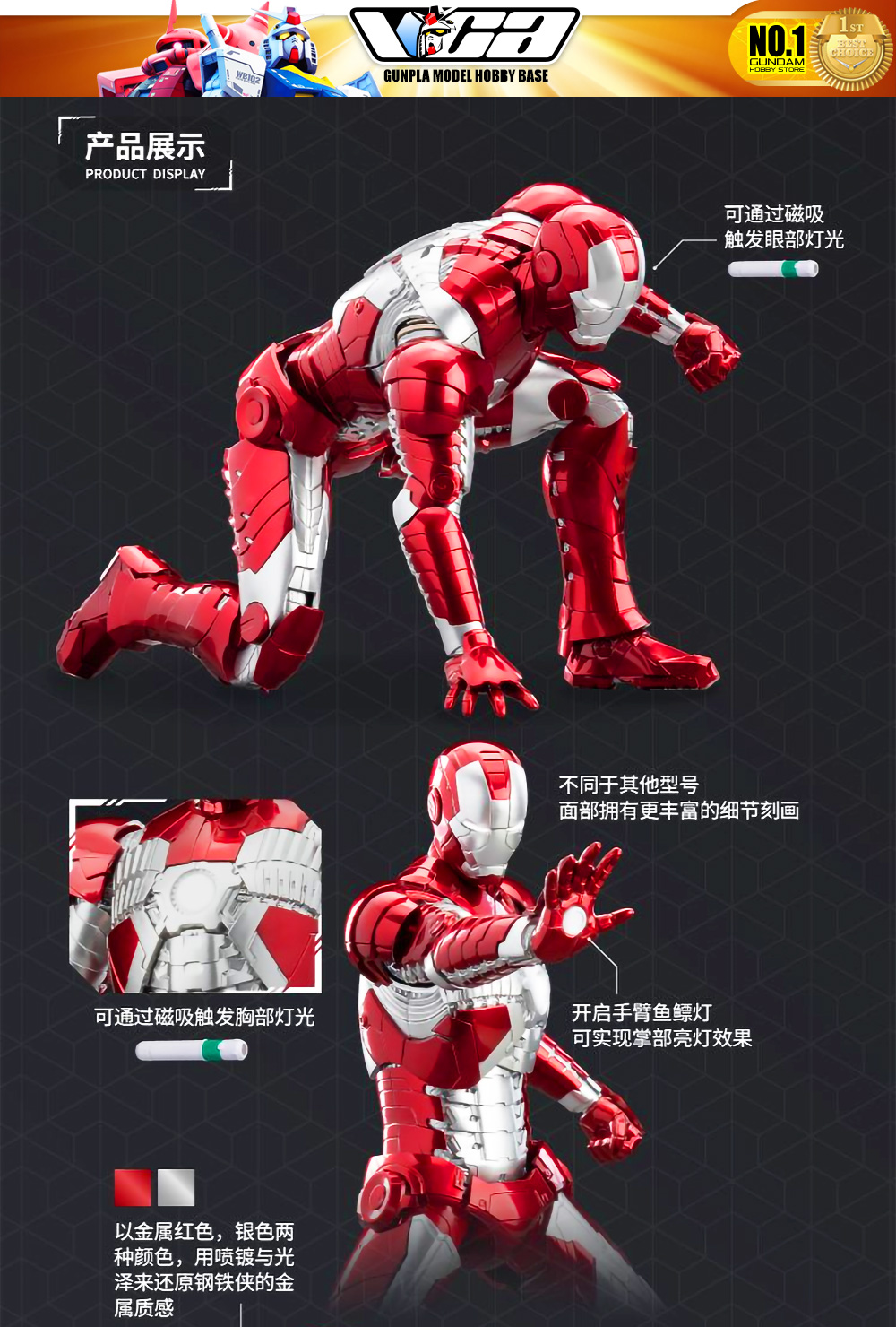 Eastern Model® x Morstorm Plastic Model Kits Series IRON MAN MARK 5 DELUXE
