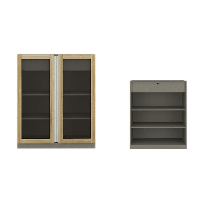 ตู้เสื้อผ้า รุ่น Blox 2.0 ขนาด 100 ซม. หน้าบานกระจกชาดำ