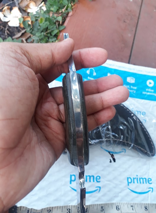 มีดคารัมบิทKARAMBIT D2 USA. 184 MICARTA HANDLE