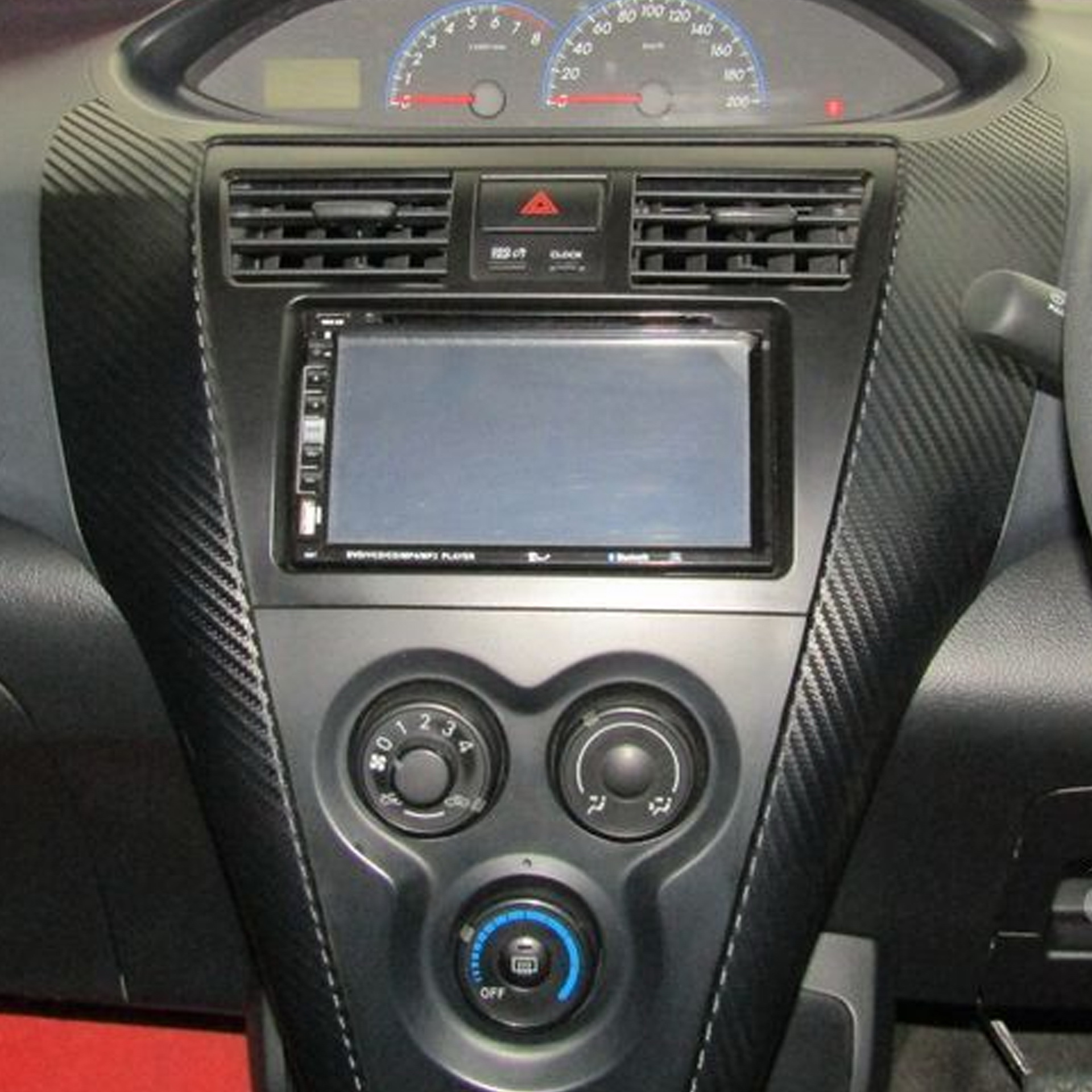 (R035) กรอบ วิทยุใส่จอ 6.2-7 inch. or 2 din. สำหรับรถยนต์ Toyota Vios 2008-2012