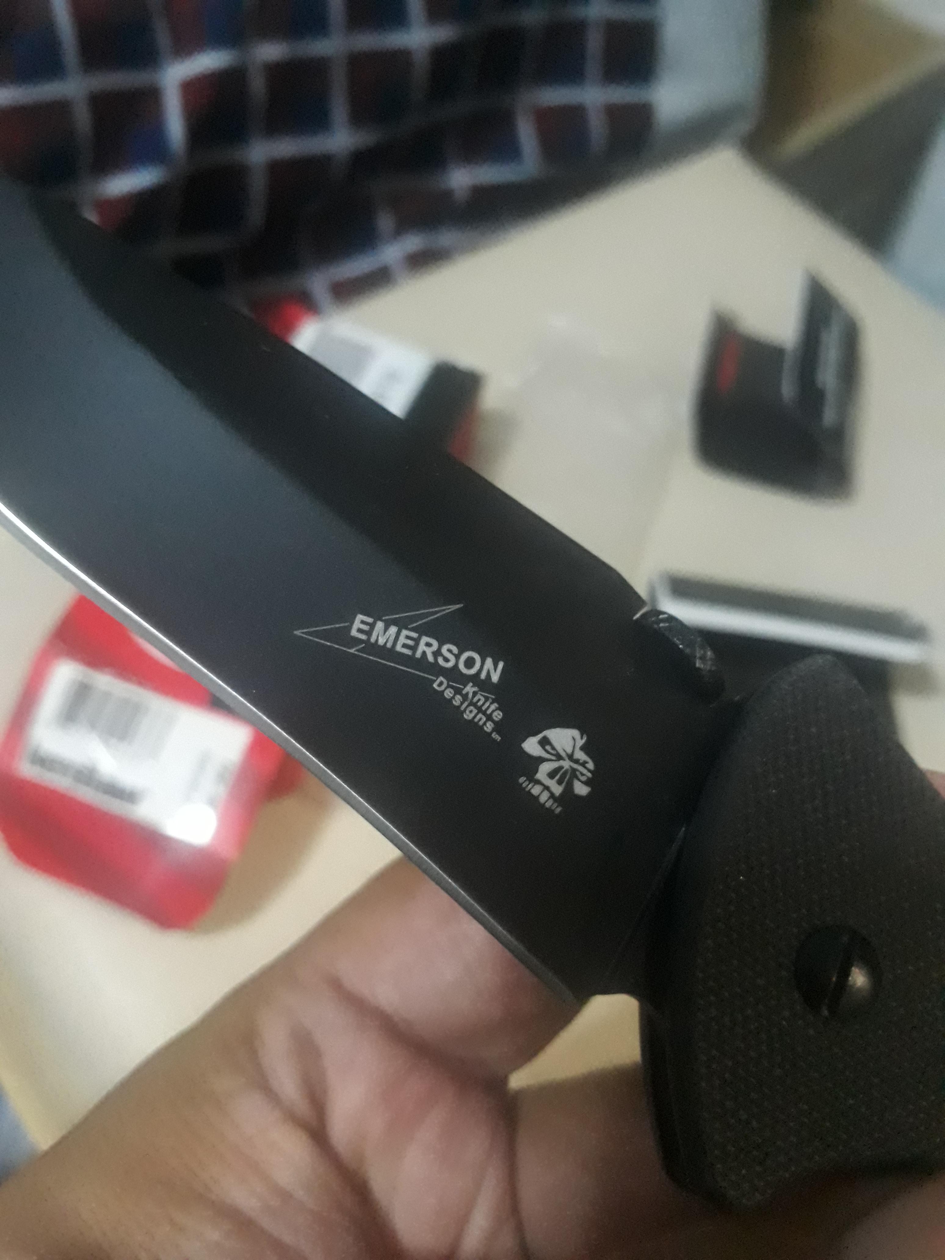 มีดพับKERSHAW EMERSON Tactical Black G10 CQC-9K Straight Folding Pocket Knife! 6045BLK