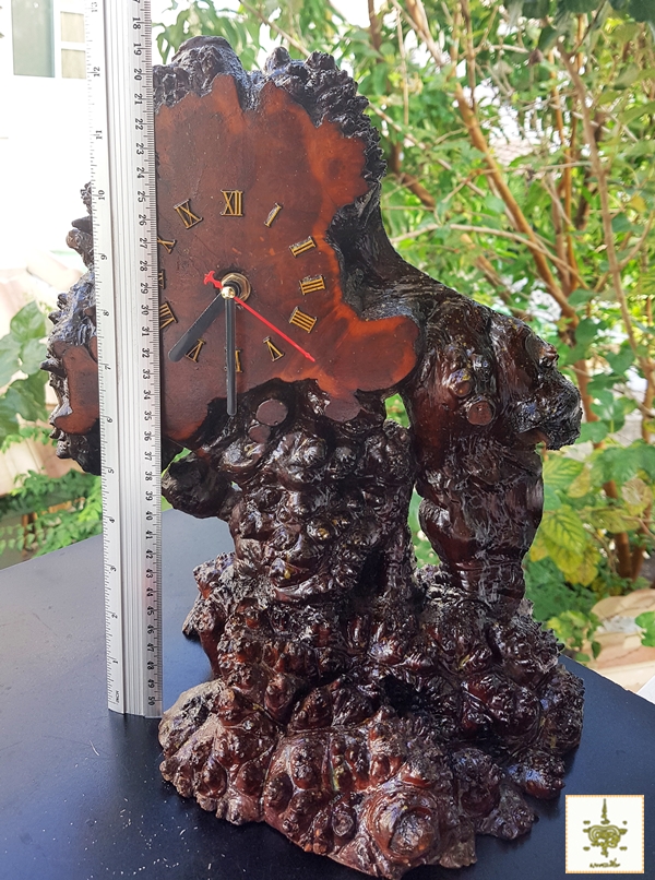 นาฬิกาปุ่มไม้ มะค่า