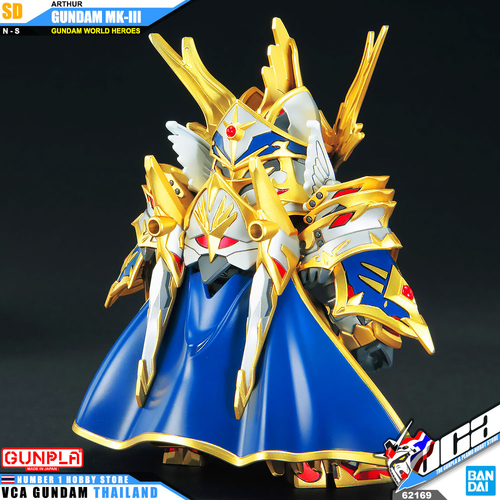 BANDAI GUNPLA SD GUNDAM WORLD HEROES SDW ARTHUR GUNDAM MK-III MK III MARK 3 โมเดล กันดั้ม กันพลา VCA GUNDAM