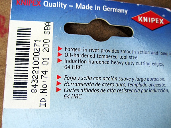 คีมตัดเยรมัน KNIPEX 7401200 8 นิ้ว