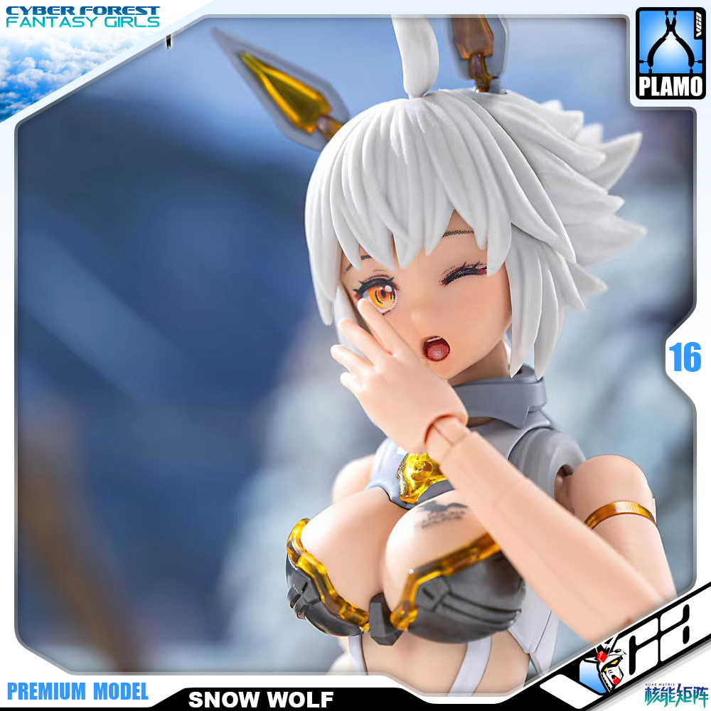 Nuke Matrix® Plastic Model Kit Cyber Forest Fantasy Girls MAD WOLF CAROLINA ROLPHE