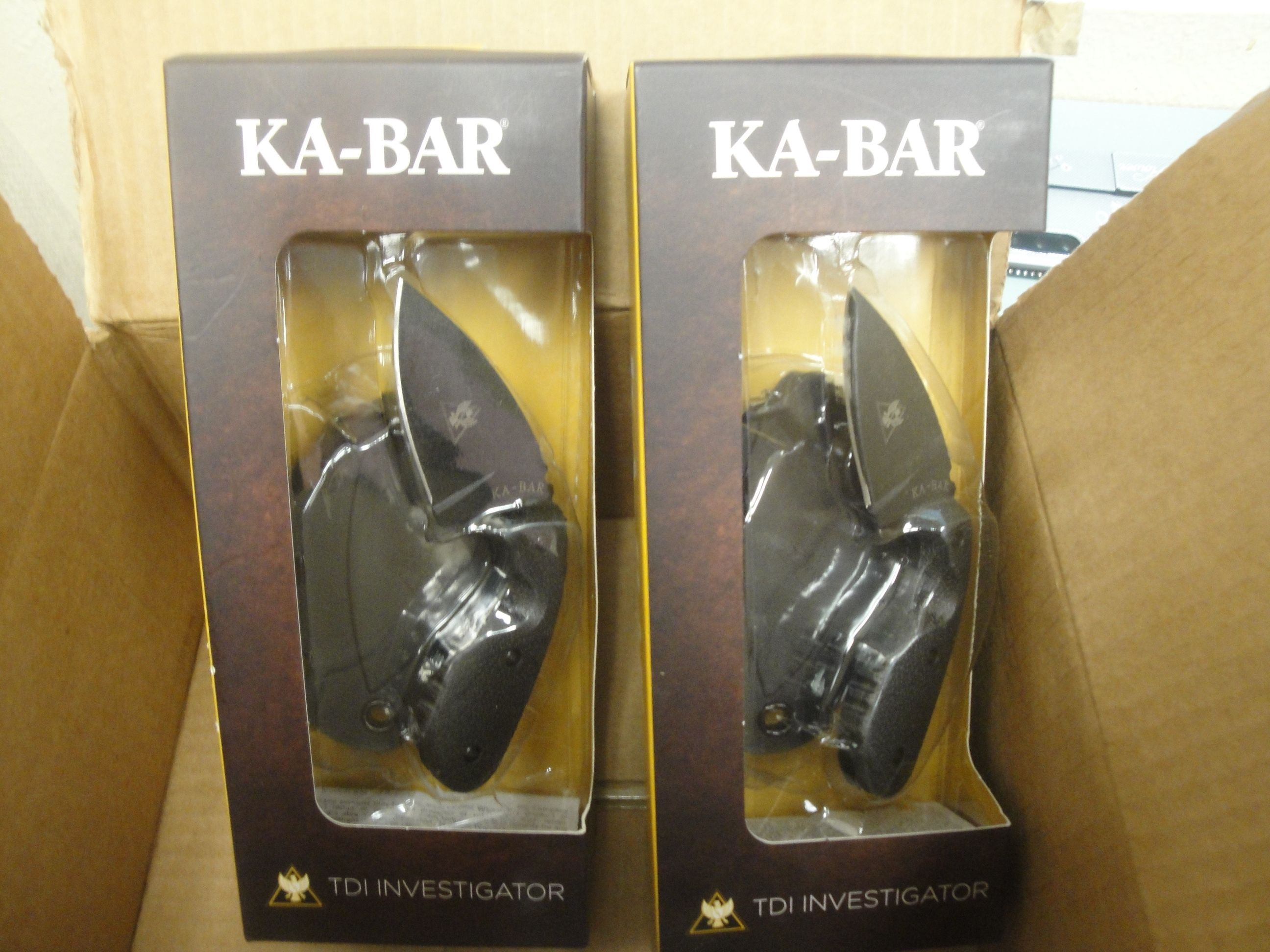 KA-BAR 1493 Tdi Investigator Black Hard Plastic Sheath, Straight Edge