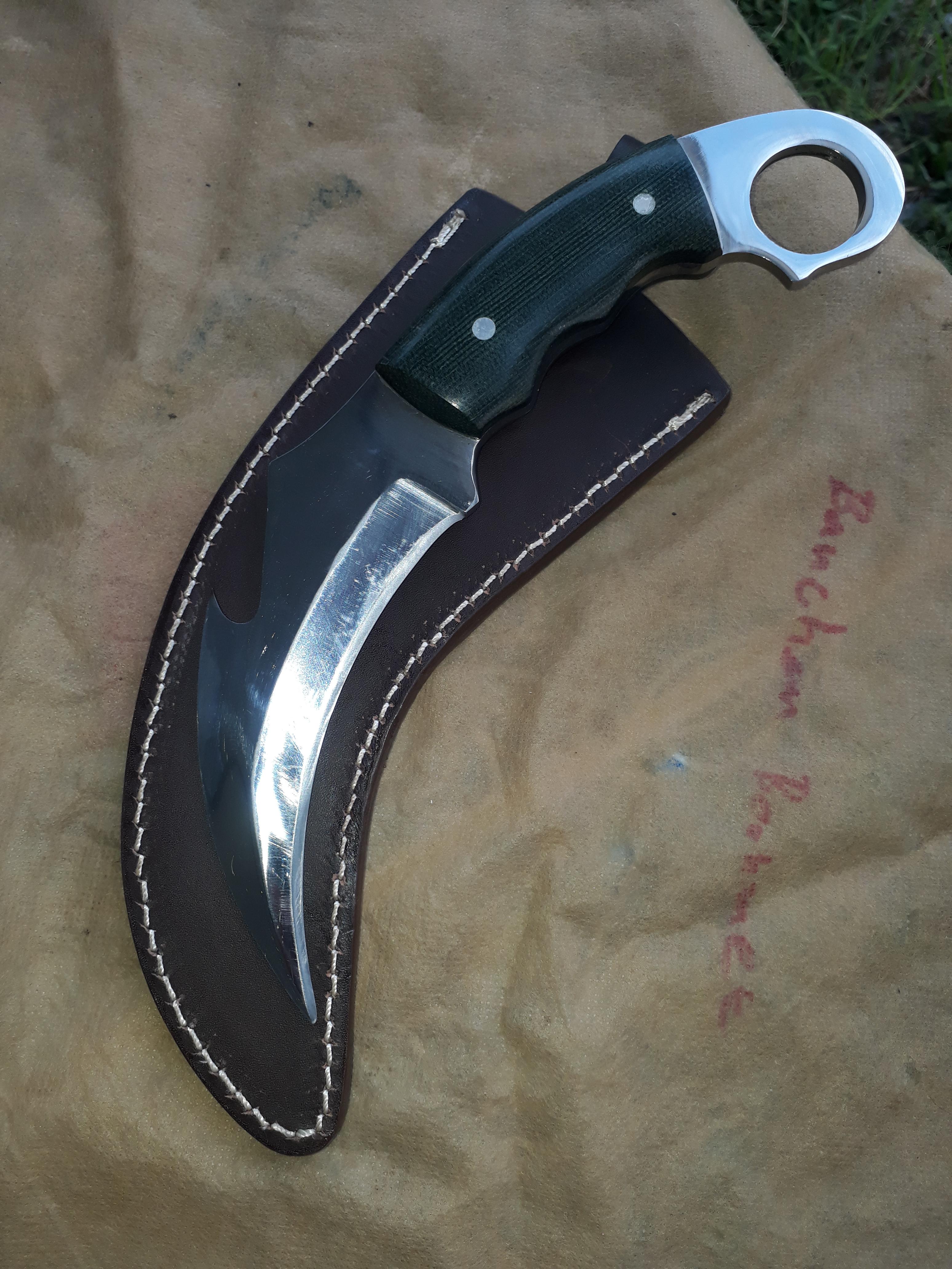 มีดKARAMBIT D2 USA. 227 MICARTA HANDLE
