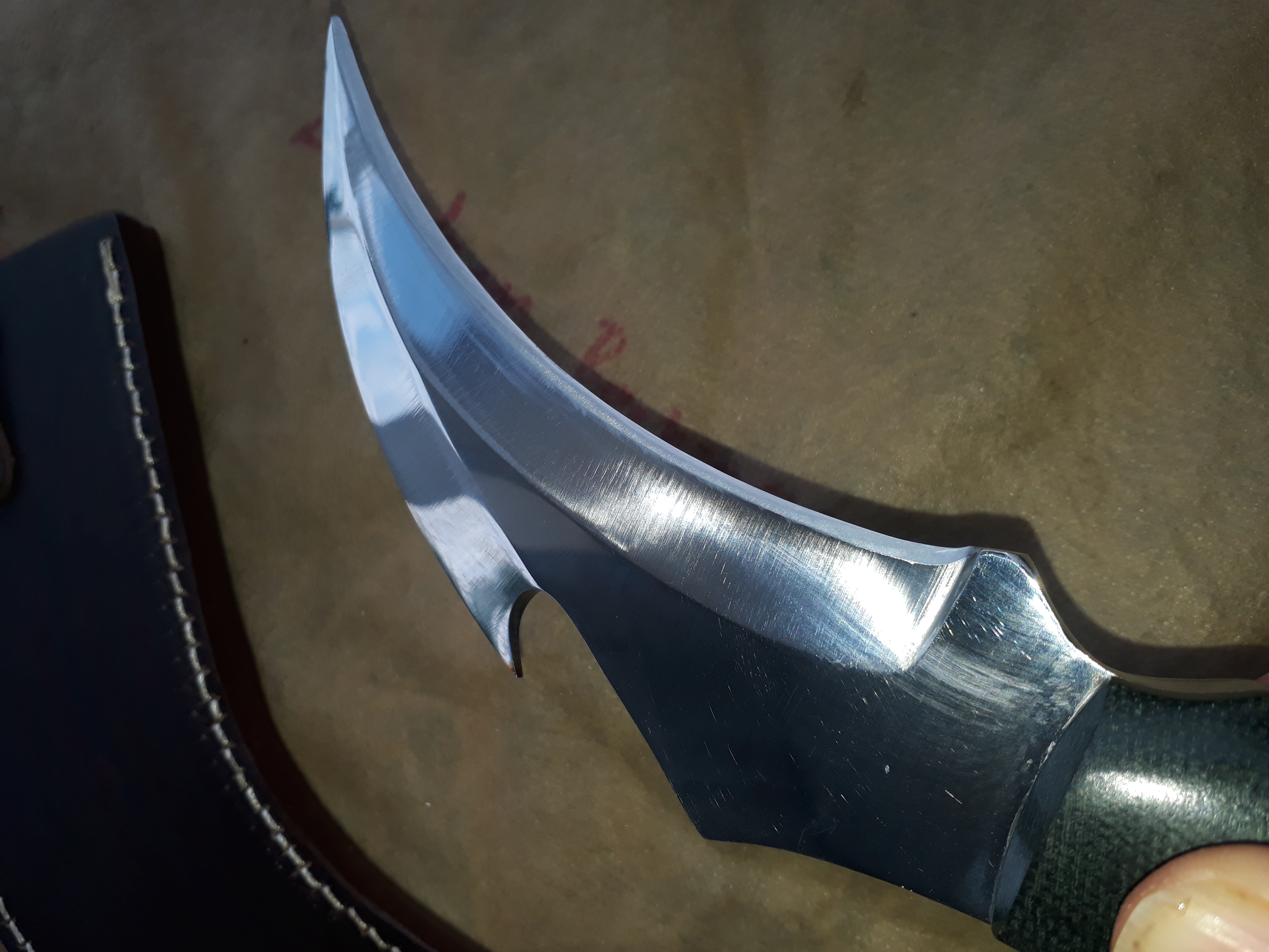 มีดKARAMBIT D2 USA. 227 MICARTA HANDLE