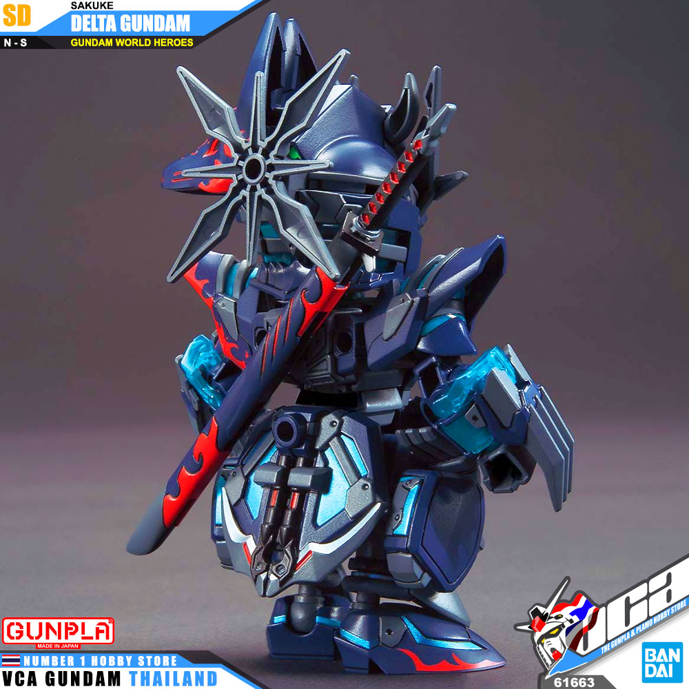 BANDAI GUNPLA SD GUNDAM WORLD HEROES SDW SASUKE DELTA GUNDAM โมเดล กันดั้ม กันพลา VCA GUNDAM