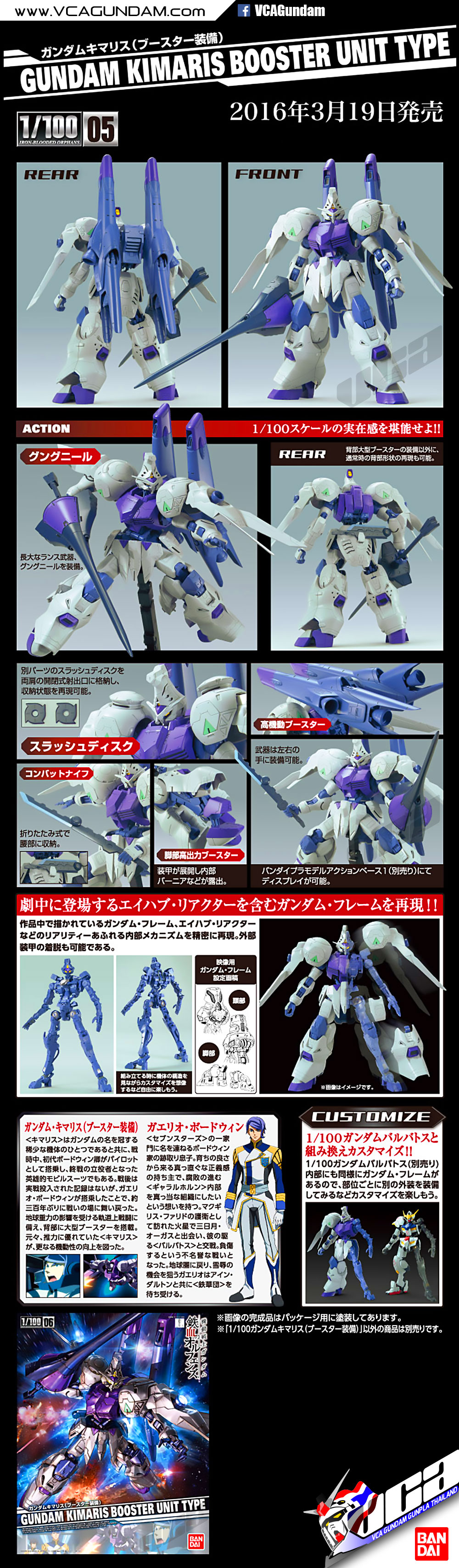 1/100 GUNDAM KIMARIS กันดั้ม คิมาริส BOOSTER UNIT TYPE