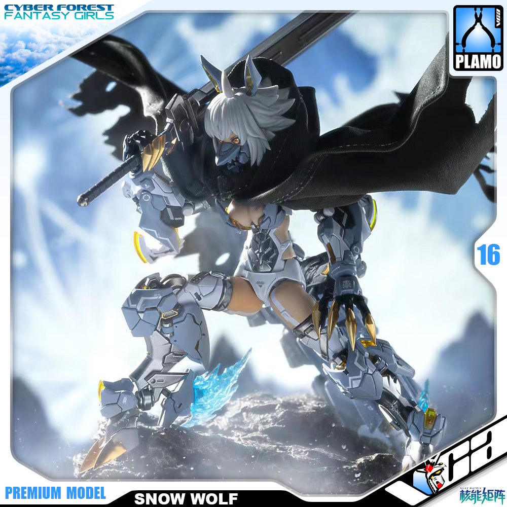 Nuke Matrix® Plastic Model Kit Cyber Forest Fantasy Girls MAD WOLF CAROLINA ROLPHE