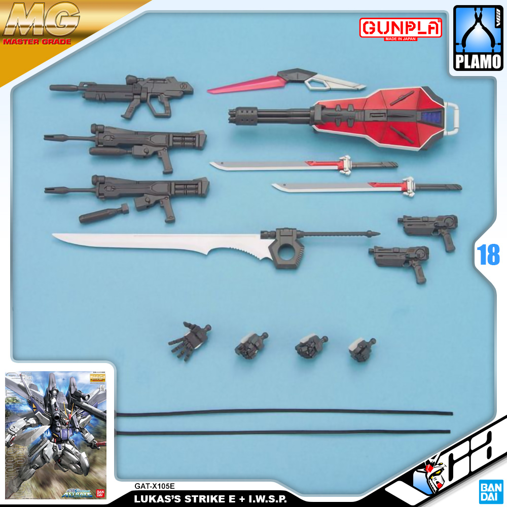 Master Grade Plastic Model Kits Series MG GAT-X105E+AQM/E-M1 Strike E + I.W.S.P.
